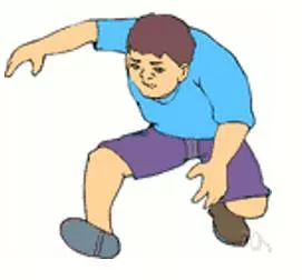 Lurch  - Make an abrupt, unsteady, uncontrolled movement or series of movements.