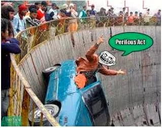 Parlous - Full of danger or uncertainty.