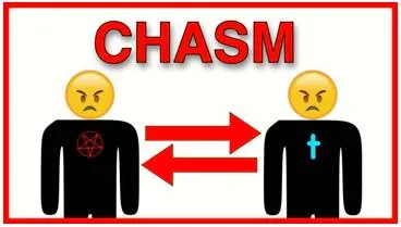 Chasm  - A profound difference between people, viewpoints, feelings, etc.