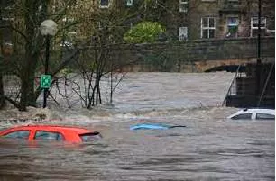 Deluge - A great quantity of something arriving at the same time.