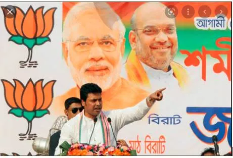 Change of guard  on bjp's course correction in tripura