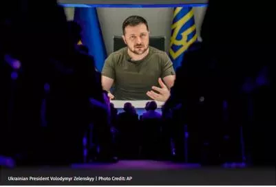 Volodymyr zelensky urges 'maximum' sanctions on russia in davos talk