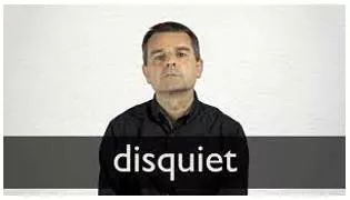Disquiet  - Feelings of worry and unhappiness about something. (बेचैनी) Synonyms: Perturb, Uneasiness, Unrest, Worry, Agitate