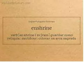 Enshrine meaning