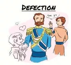 Defection  - Difficult the act of leaving a political party, country, etc. to join another that is considered to be an enemy.