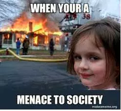 Menace  - A person or thing that causes, or may cause, serious damage, harm or danger.