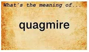 Quagmire  - A difficult or dangerous situation.