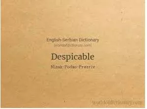 Despicable - Very unpleasant or evil.