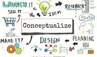 Conceptualize  - To form an idea of something in your mind.