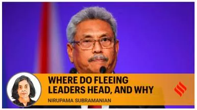Where do fleeing leaders head  and why