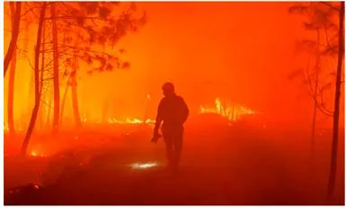 France braces for record temperatures as wildfires rage across europe 