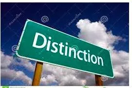 Distinction  - A clear difference or contrast especially between people or things that are similar or related.