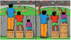 Equitable  - Treating everyone in an equal way.