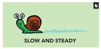 Steady  - Developing, growing, etc. gradually and in an even and regular way.
