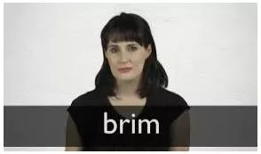 Brim  - To be full of something.