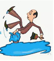 Tumble  - Fall suddenly, clumsily, or headlong.