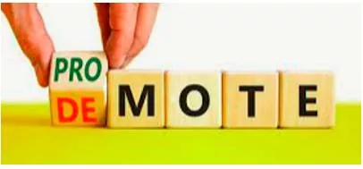Demote  - Lower your rank, often as a punishment.