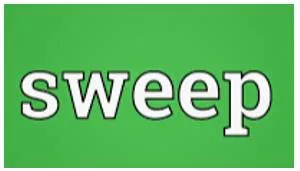 Sweep  - To remove something from a surface.