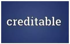 Creditable meaning