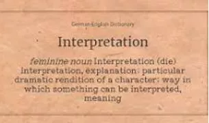 Interpretation meaning