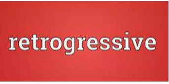 Retrogressive - Returning to old-fashioned ideas or methods instead of making progress.