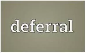 Deferrals meaning