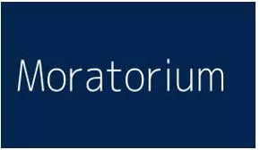 Moratorium  - A temporary stopping of an activity, especially by official agreement