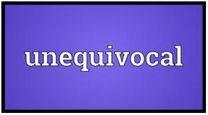 Unequivocal meaning