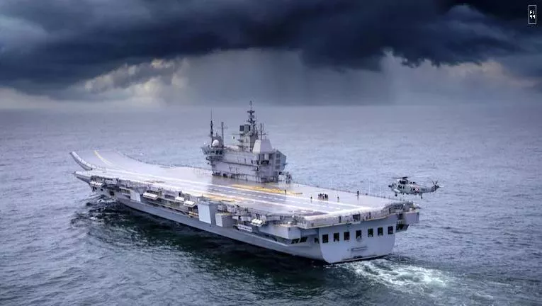 Wind in the sail  on ins vikrant
