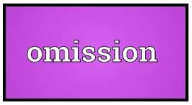 Omission meaning