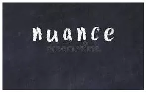 Nuance - a very slight difference in meaning, sound, colour or somebody’s feelings that is not usually very obvious