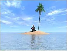 Marooned - to leave somebody in a place that they cannot escape from, for example an island
