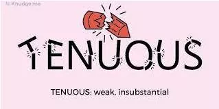 Tenuous meaning