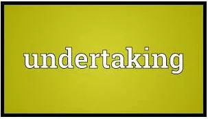 Undertaken - to make yourself responsible for something and start doing it