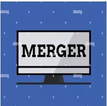 Merger  - the act of joining two or more organizations or businesses into one
