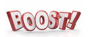Boosts - to make something increase, or become better or more successful