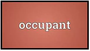 Occupant meaning