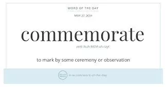 Commemorating meaning