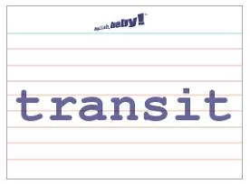 Transit  - the process of being moved or carried from one place to another