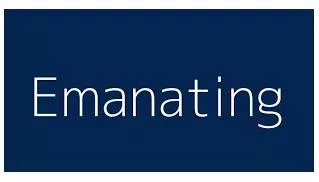 Emanating meaning