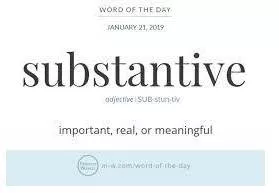 Substantive meaning
