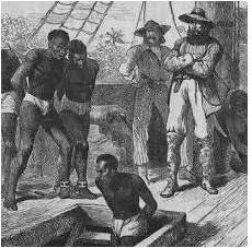 Enslaved - to make somebody the property of another person who they are forced to work for and obey