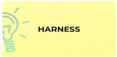 Harness  - for fastening something to a person’s body or to keep them from moving off or falling