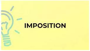 Imposition meaning