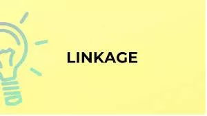 Linkage - The act of linking things.