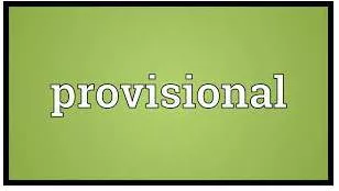 Provisional meaning