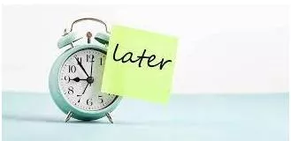 Defer - To delay something until a later time.