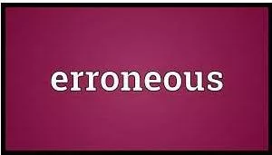 Erroneous meaning