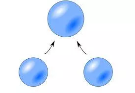 Coalesce - to come together to form one larger group, substance, etc.