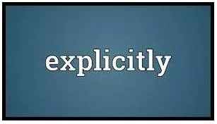 Explicitly meaning